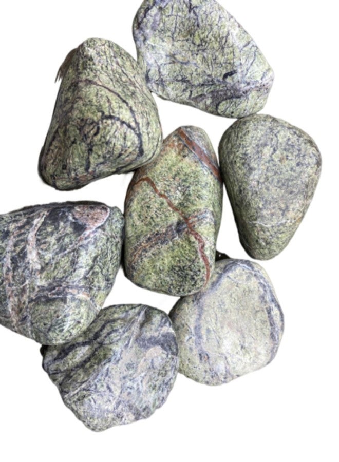 RUKDA Natural Stone Pebbles - Perfect for Aquariums, Garden Pots, Landscaping, Fish Bowls, Succulents, Terrariums, Vases, Home Decor & Creative Color Painting (4-7 cm) (Rainforest, 3 Kg) - Image 1